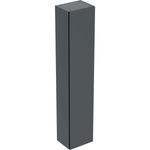Mueble alto Geberit con una puerta: 36x180cm, Cuerpo y frontal: negro/cubierto mate